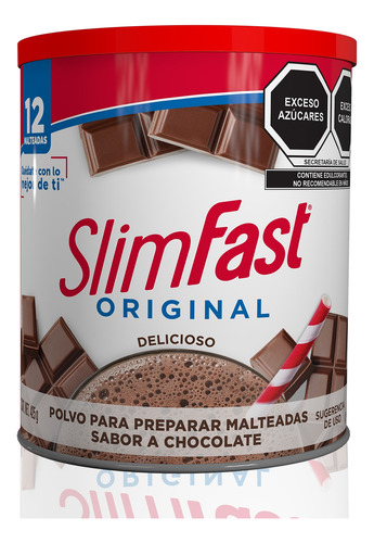Slimfast Malteada Original 425g | Con Vitaminas Y Minerales Chocolate