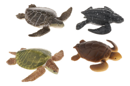 2 Plástico Animal Turtles Figuras Modelo Animales Juguetes