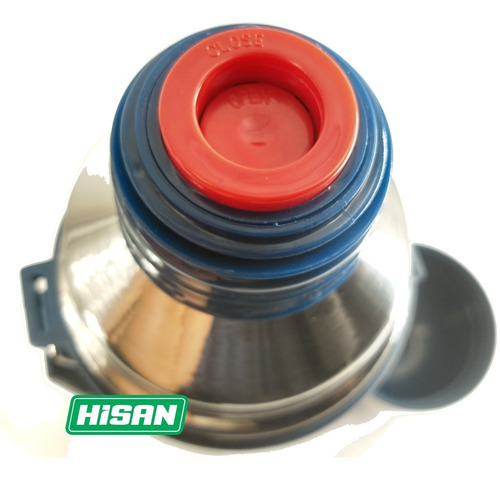Imagen 3 de 6 de Termo Acero Inoxidable 1 Litro Tapon Cebador Botón - Manija