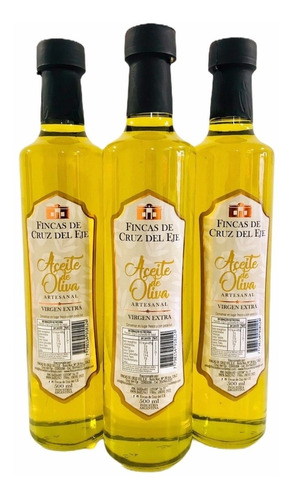 Aceite De Oliva Virgen Extra Fincas Cruz Del Eje 500ml X 3