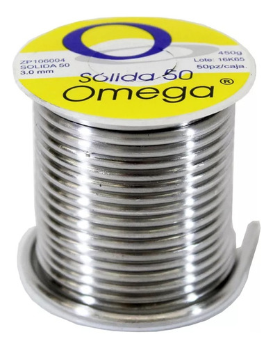 Soldadura Solida 50 3.0mm 450 Gr Omega Solder Zp106004