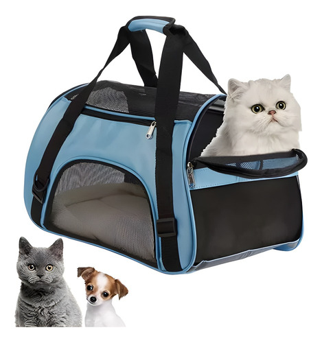 Bolsa De Mascota Plegable Transportadora Para Gatos Perros M
