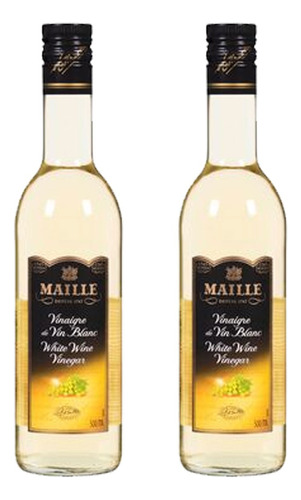 Combo 2 Botellas Vinagre De Vino Blanco Maille X500m Frances