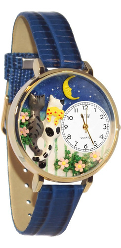 Cats Night Out 3d Watch | Silver Or Gold Finish Large |