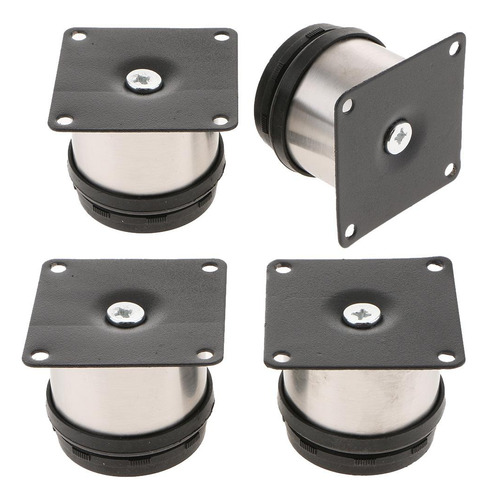 4x Muebles Pies Pequeña Sala Metal Patas De Piezaza 6cm