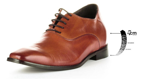 Zapato Formal Elegant Café Claro Max Denegri +7cms De Altura