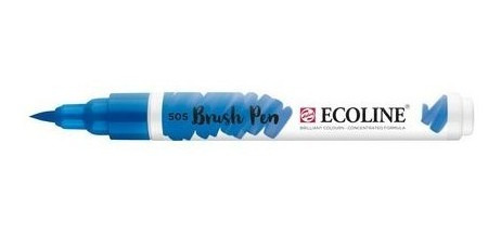  Brushpen Ecoline Talens Azul Ultramar 505 - Mosca