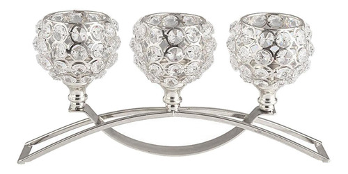 Soporte De Cristal Con 3 Brazos, Centros De Mesa Decorativos