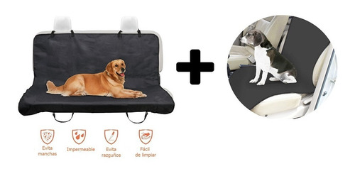 Imagen 1 de 4 de Combo 2 Forros Protector Sillas Carro Auto Mascota Perro
