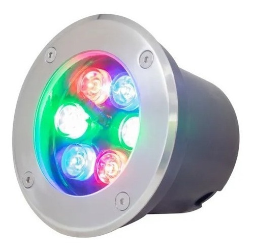 Empotrado Led 6w De Piso Rgb Multicolor P/ Exterior C/contro