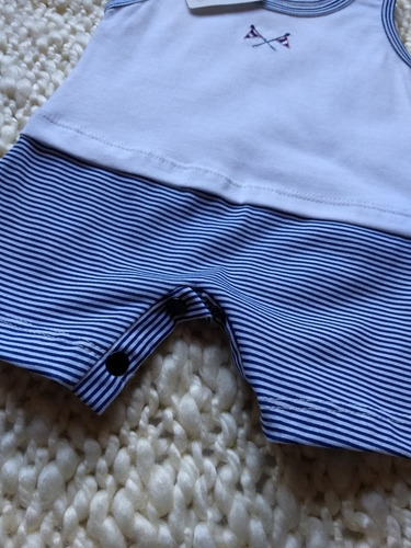 Enterito Musculosa 1mes 3meses 6meses Nene Recien O Bebe Azul-blanco Talle 1