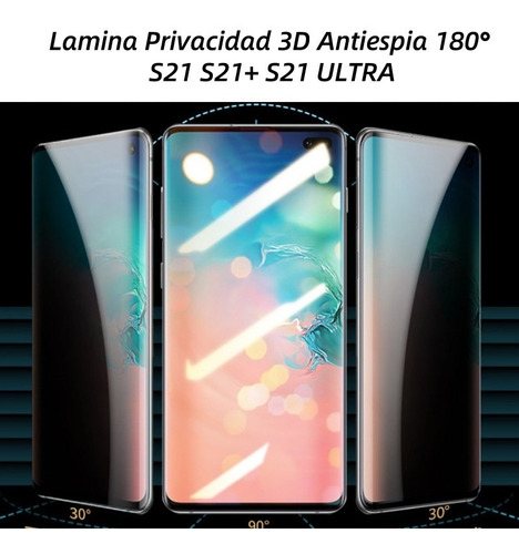 Lamina Vidrio Privacidad Antiespia 3d S21ultra