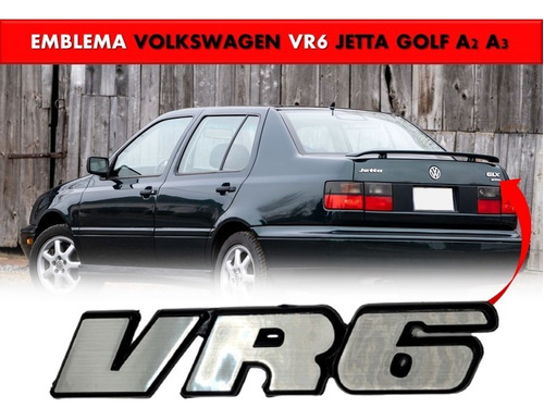 Emblema Para Cajuela Volkswagen Vr6 Jetta Golf A2 A3 Plata