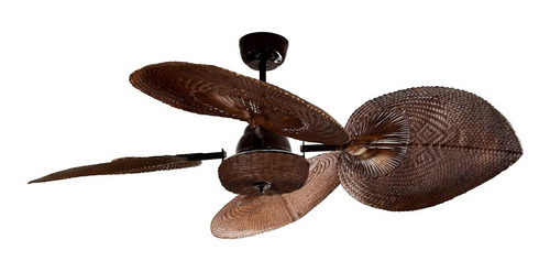 Ventilador De Techo Santorini Rattan Negro Canasta Nogal Cantidad de aspas 4 Diámetro 130 cm