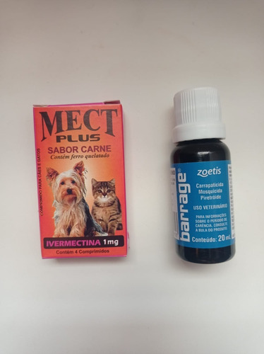 Mect Plus Anticarrapato Pulgas+barragem Antipulgas Banho