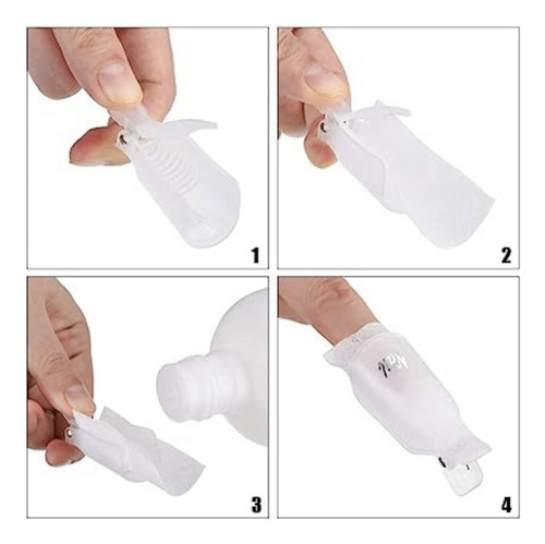 Pack 10 Pinzas Para Quita Esmalte Permanente O Uñas Gel