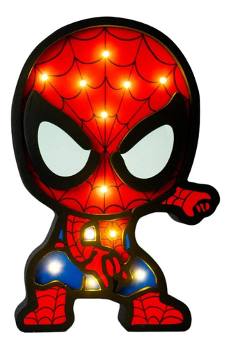 Lámpara Led Spiderman Con Luz, Decoración, Cumpleaños