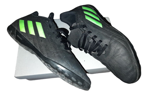 Championes De Fútbol Niños adidas Tf J Negro C/rayas Verdes