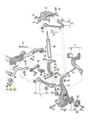 Suporte Estab Dianteira Audi A4 Avant 2.0 Tfsi 2010 2011