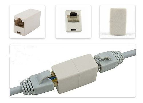 Conector Copla Adaptador Rj45 Hembra-hembra