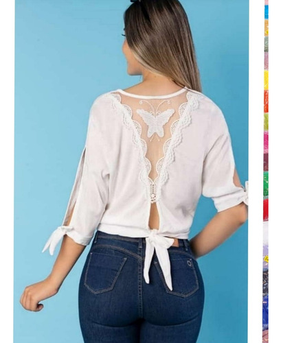 Blusa Modelo Mariposa Talla L 