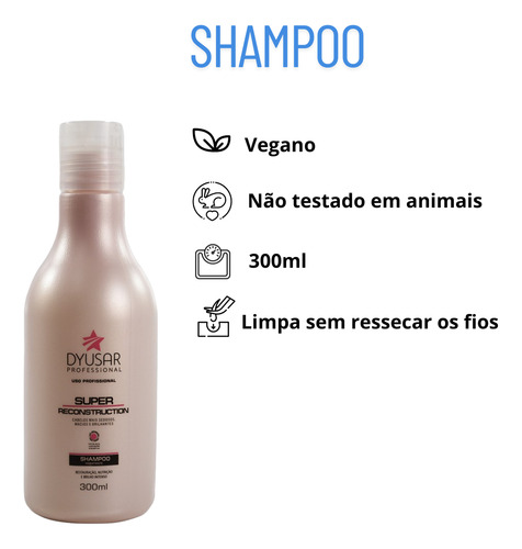 Kit Tratamento Capilar Reconstrução Queratina Xampo Mascara