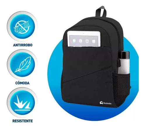 Mayoreo 15 Sets Mochila Para Laptop Con Mochila Cruzada Negro Liso