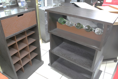 Cantina De Madera Chala Elegante Moderna |2 Piezas