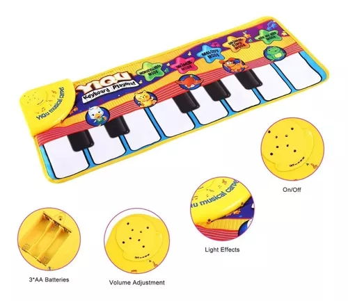 9 chaves instrumento Musical de dança do jogo do Piso do teclado  electrónico Piano Music Mat Baby Educational Toys - China Brinquedo de pés  e tapete de piano preço