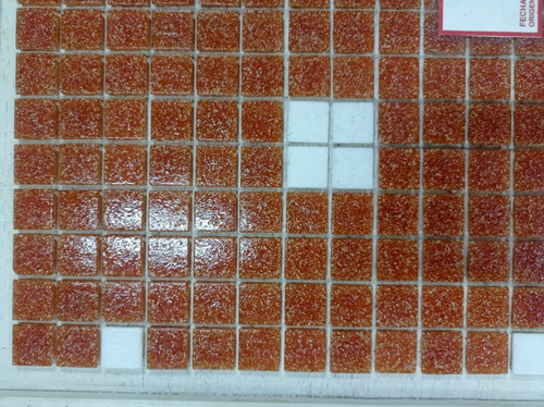 Mosaico Vidrio Terracota Y Blanco Piscina 2x2 Caja De 3,72m²