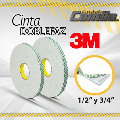 Cinta Doblefaz 3m 1/2  (08830) Y 3/4  (08828) 