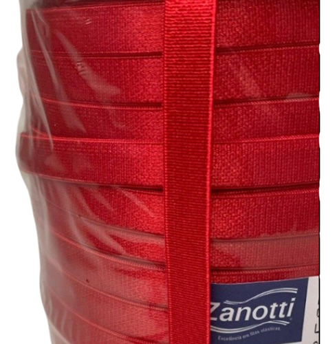 Elástico De Bretel Zanotti Dolly 10mm X 10 Metros Rasado Rojo