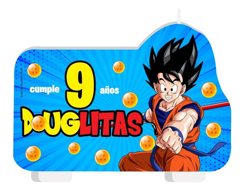 Vela De Cumpleaños Goku Dragon Ball Niños Personalizada | Cuotas sin interés Vela De Cumpleaños Goku Dragon Ball Niños Personalizada | Cuotas sin interés