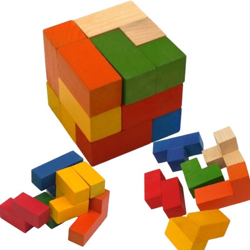 Cubo Para Montar - Cubo Encaixe - Quebra Cabeça 3d - Desafio