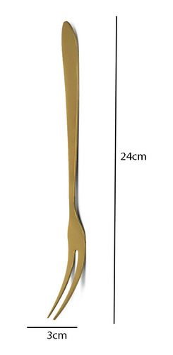 Kit Colher Concha Garfo Espátula 4 Utensílios Inox Dourado
