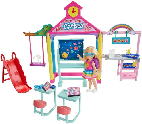 Chelsea Club Barbie Escuela Con Muñeca Y Accesorios Mattel