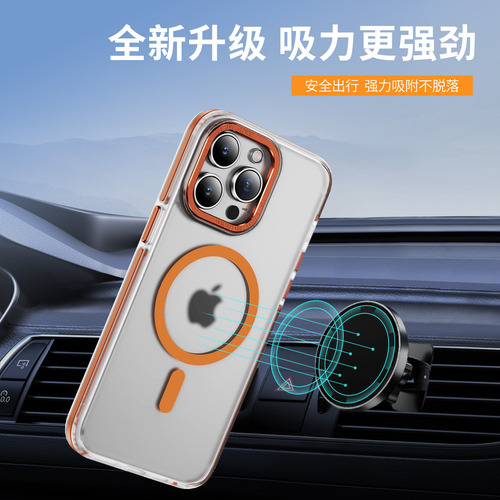 Funda De Teléfono Transparente Magnética De Lujo Para iPhone A Prueba De Golpes