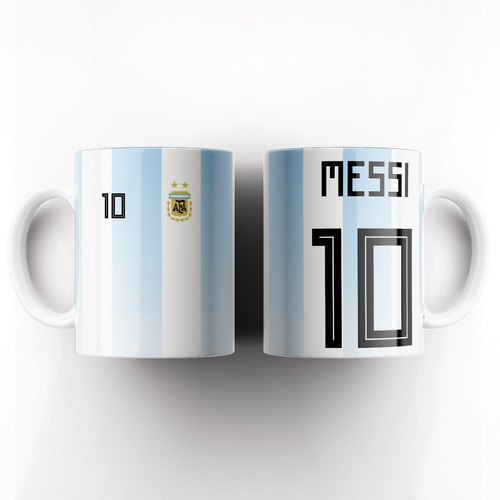Taza De Messi 10 Argentina Futbol Mundial Qatar 2022 Ceramic