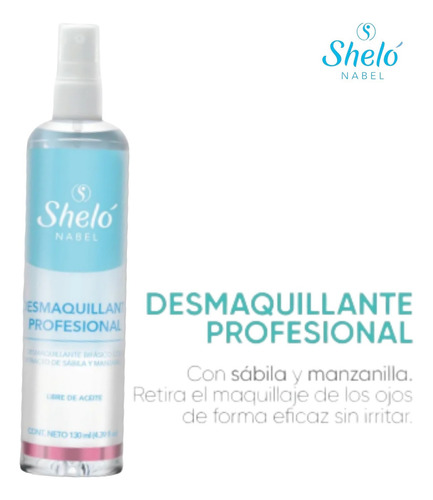 Desmaquillante Profesional Bifasico Shelo Nabel® 130ml. 3p