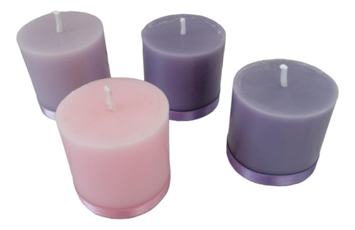 Vela Corona Adviento Con Aroma  Pack X 4 Tamaño 5 X 5 Cms