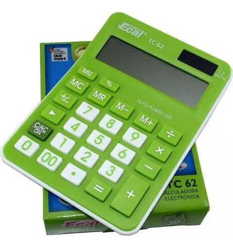Calculadora Ecal Tc 62 12 Dígitos Mediana Escolar/comercial