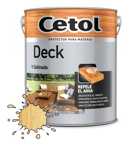 Cetol Deck Satinado Exterior X 1 Lt  Mapache 