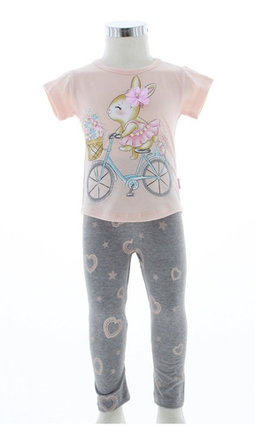 Conjunto Leggings Niña Rosa 3474 2 Piezas 1 A 8 Años