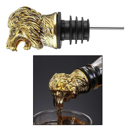 Aireadores De Vino Pourer Cabeza De Animal Tapón León 10cm