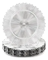 Comprar Paquete De 12 Platos De Carga Plateados, Cargadores De Plato
