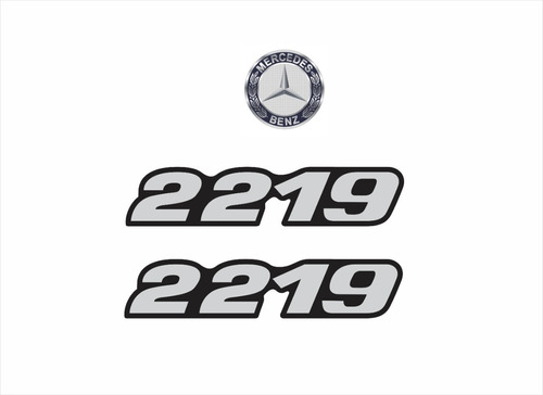 Kit Adesivos Resinados Para Mercedes Benz 2219 18079 Cor Prata