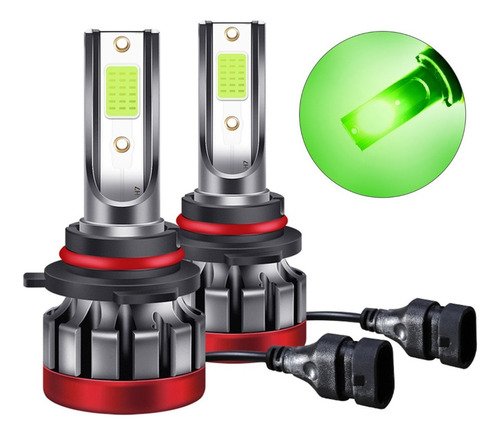 Kit Faros Focos Led 6000 Lúmenes Faro Niebla Verde Limón Ev1