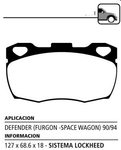 Juego Pastillas De Freno Litton Defender Furgon-space Wagon