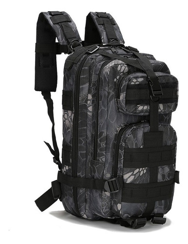 Mochila Militar Assalt Tática Masculina Feminina Impermeável Cor Preto Camuflado