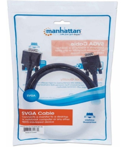 Cable Vga Para Monitor Manhattan 311731 1.8 M Macho A Macho